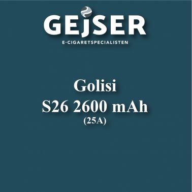Golisi - S26 IMR 2600 mAh pris: 159.95 