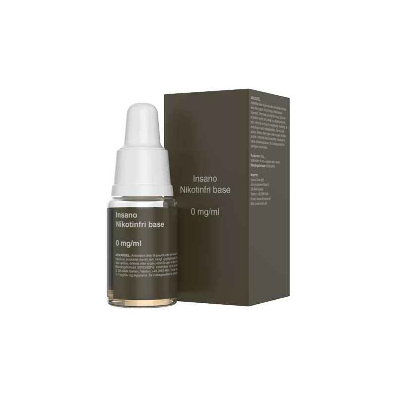Insano - 10ml. Nikotinfri base - 0MG