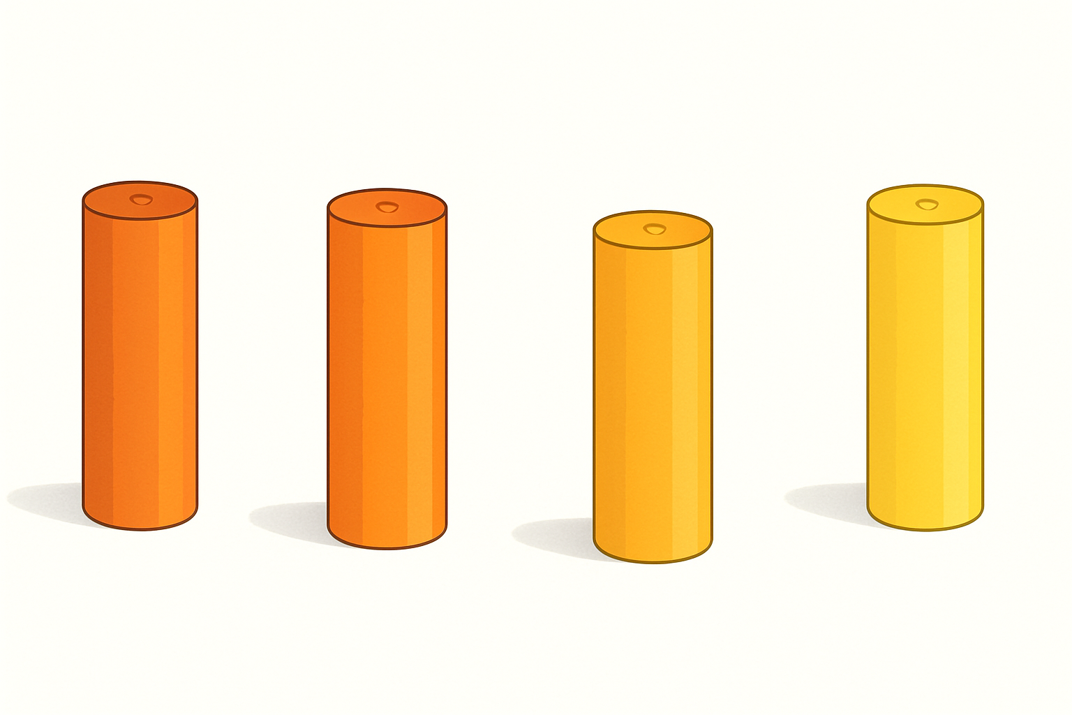 "Illustration af Smooff-filtre til rygestop i fire farver"